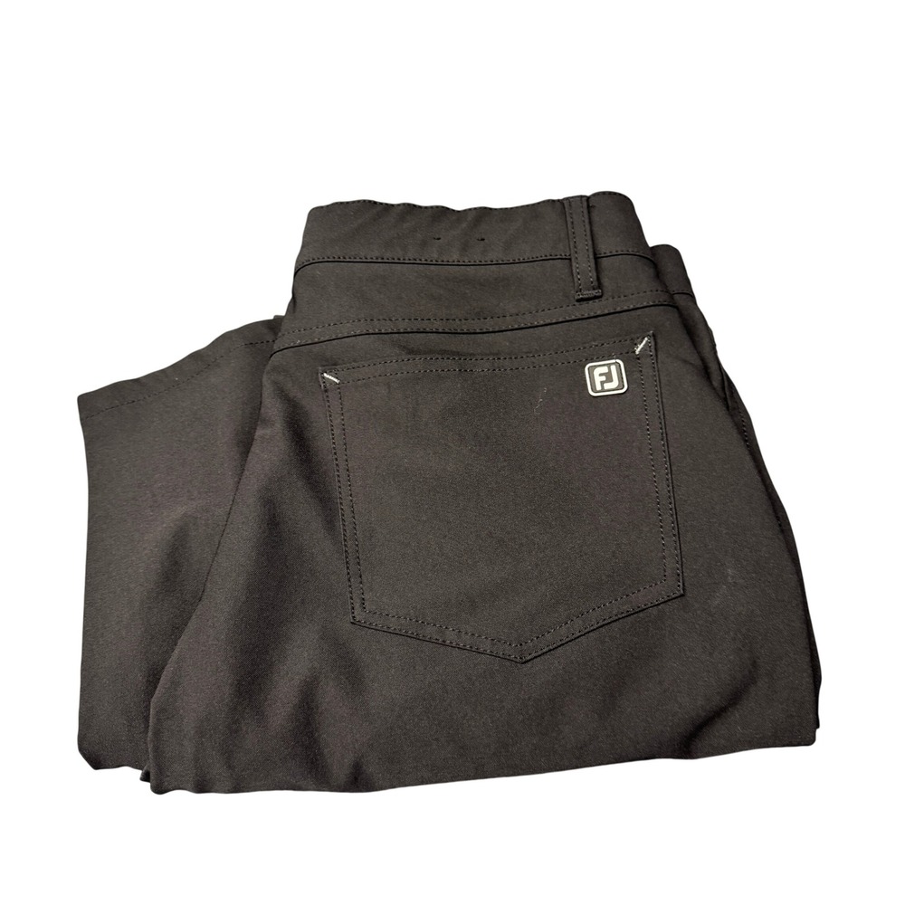 FootJoy Golf Pants Mens 34x30 ACTUAL Athletic Fit Black Performance Activewear